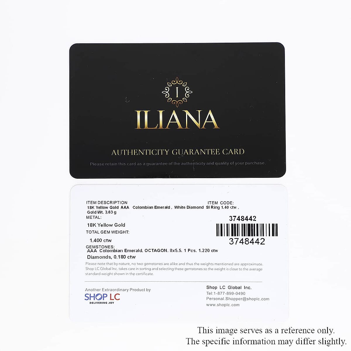 Iliana AAA Boyaca Colombian Emerald and G-H SI Diamond 1.40 ctw Ring in 18K Yellow Gold (Size 7.5)  image number 8