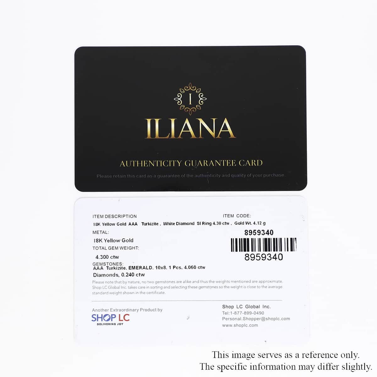 Certified & Appraised Iliana AAA Turkizite and G-H SI Diamond 4.30 ctw Ring in 18K Yellow Gold (Size 7.5) 4.10 Grams image number 8