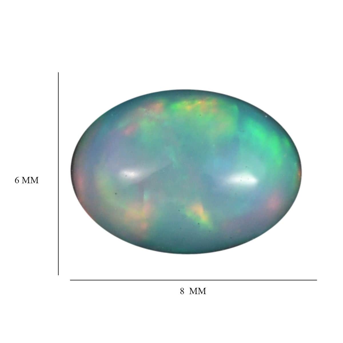 AA Ethiopian Welo Opal (Ovl 8x6 mm) 0.67 ctw Loose Gemstone image number 4