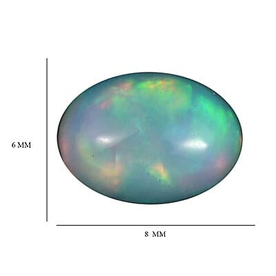 AA Ethiopian Welo Opal (Ovl 8x6 mm) 0.67 ctw Loose Gemstone