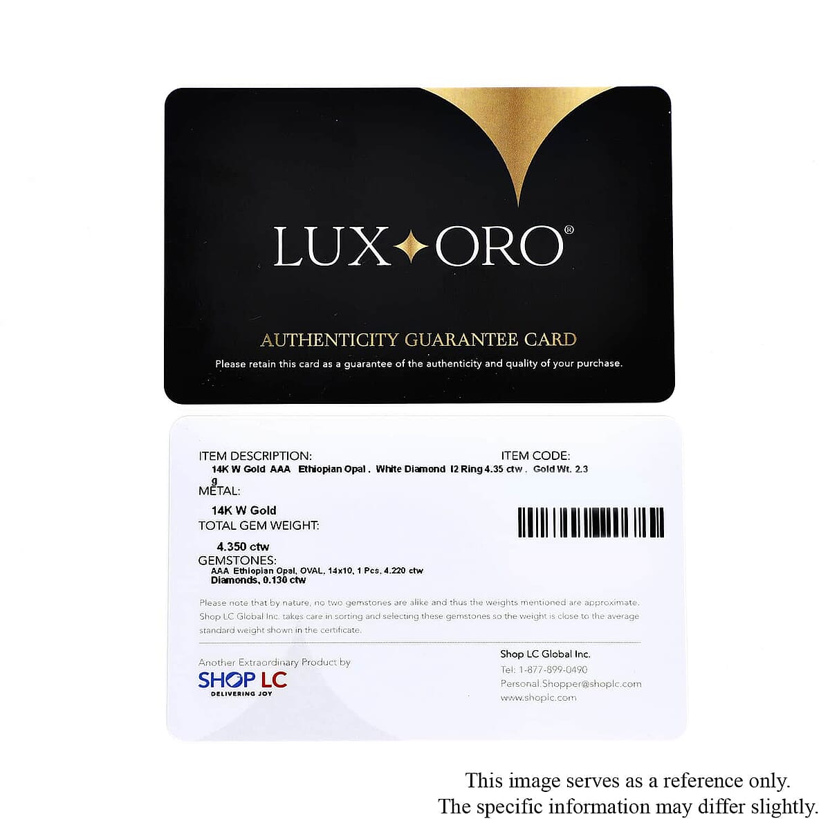 Certified & Appraised Luxoro AAA Ethiopian Welo Opal and G-H I1 Diamond 4.35 ctw Ring in 14K White Gold (Size 5.5) image number 6