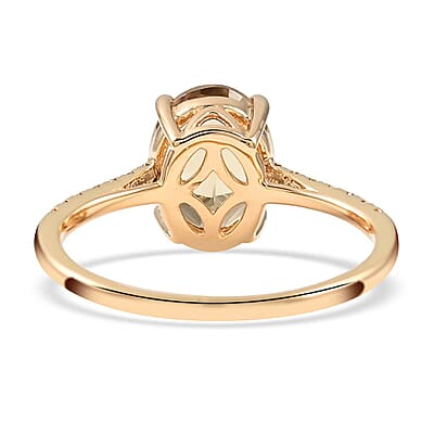 Certified and Appraised Luxoro AAA Turkizite and G-H I1 Diamond 2.15 ctw Ring in 14K Yellow Gold (Size 5.0)
