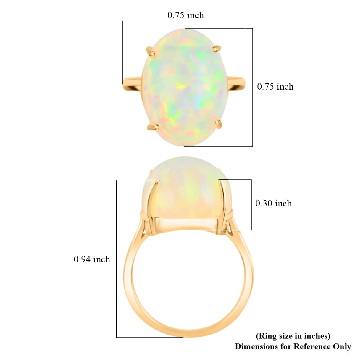 Certified & Appraised Iliana AAA Ethiopian Welo Opal 8.35 ctw Solitaire Ring in 18K Yellow Gold (Size 5.0) image number 3