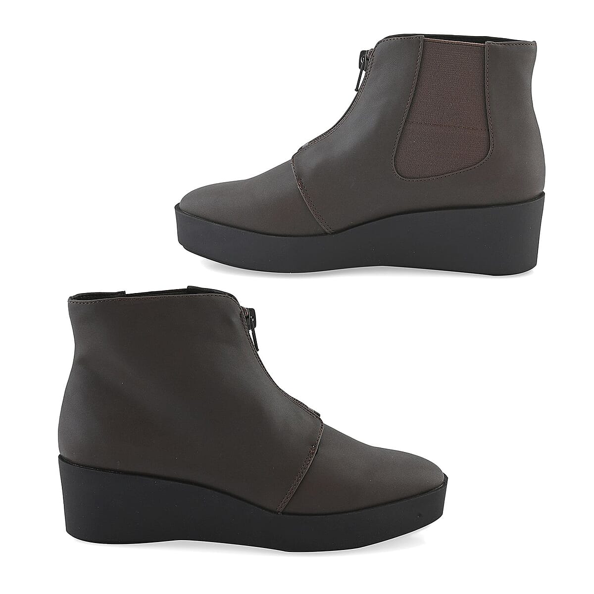 AEROSOLES Women's Wedge Heel Ankle Boot - Java (Size 5.5) image number 2