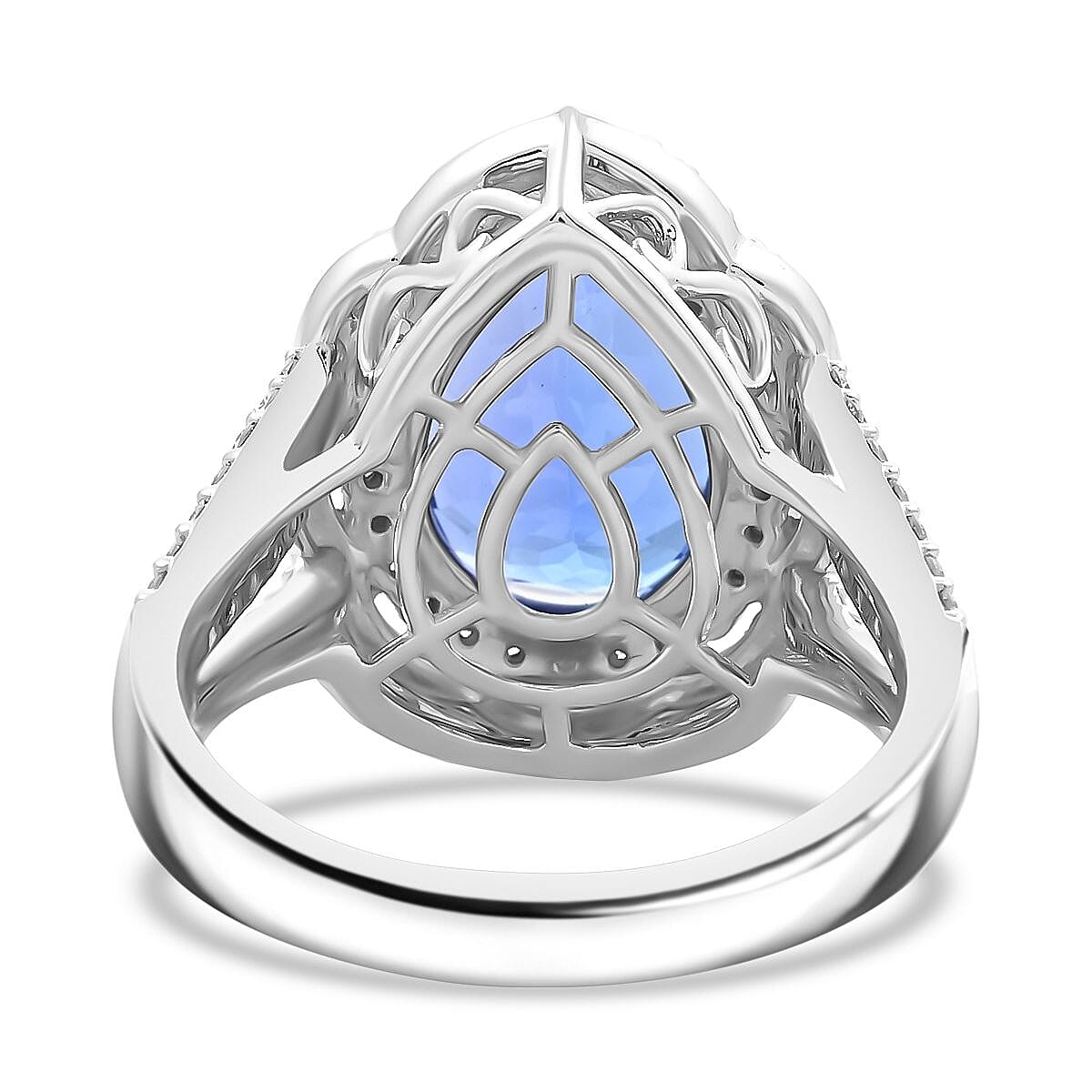 Certified & Appraised Rhapsody AAAA Tanzanite, Paraiba Tourmaline and E-F VS Diamond 6.60 ctw Ring in 950 Platinum (Size 6.0) 11.50 Grams