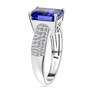 Certified & Appraised Rhapsody AAAA Tanzanite and E-F VS Diamond 4.70 ctw Ring in 950 Platinum (Size 6.0) 7.70 Grams