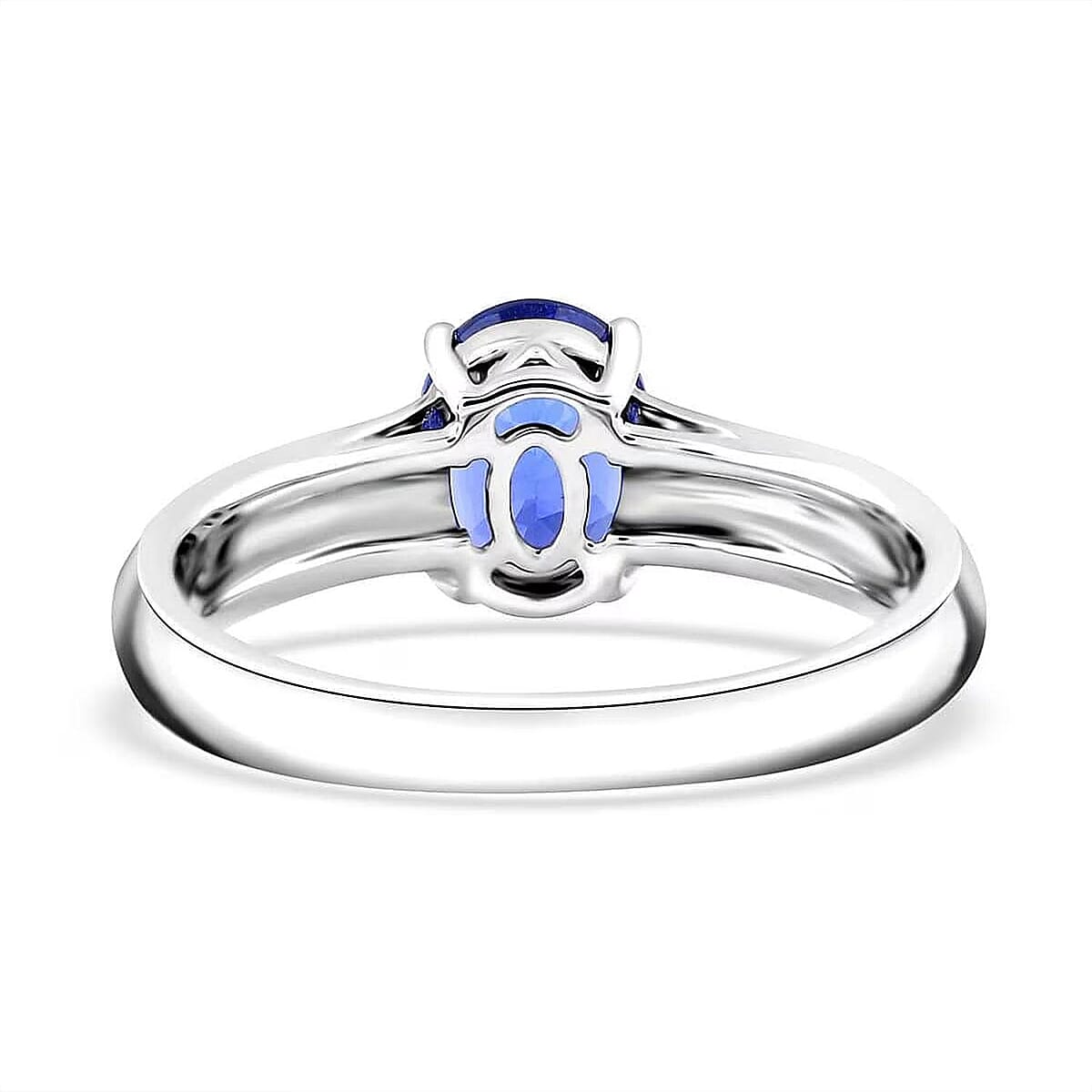 Certified & Appraised Rhapsody AAAA Tanzanite and E-F VS Diamond 2.30 ctw Ring in 950 Platinum (Size 8.5) 7.90 Grams image number 7