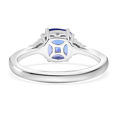 Certified & Appraised Rhapsody AAAA Tanzanite and E-F VS Diamond 2.60 ctw Ring in 950 Platinum (Size 5.0) 5.60 Grams