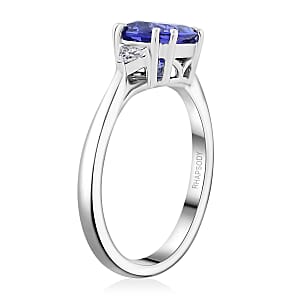 Certified & Appraised Rhapsody AAAA Tanzanite and E-F VS Diamond 2.60 ctw Ring in 950 Platinum (Size 8.5) 5.60 Grams