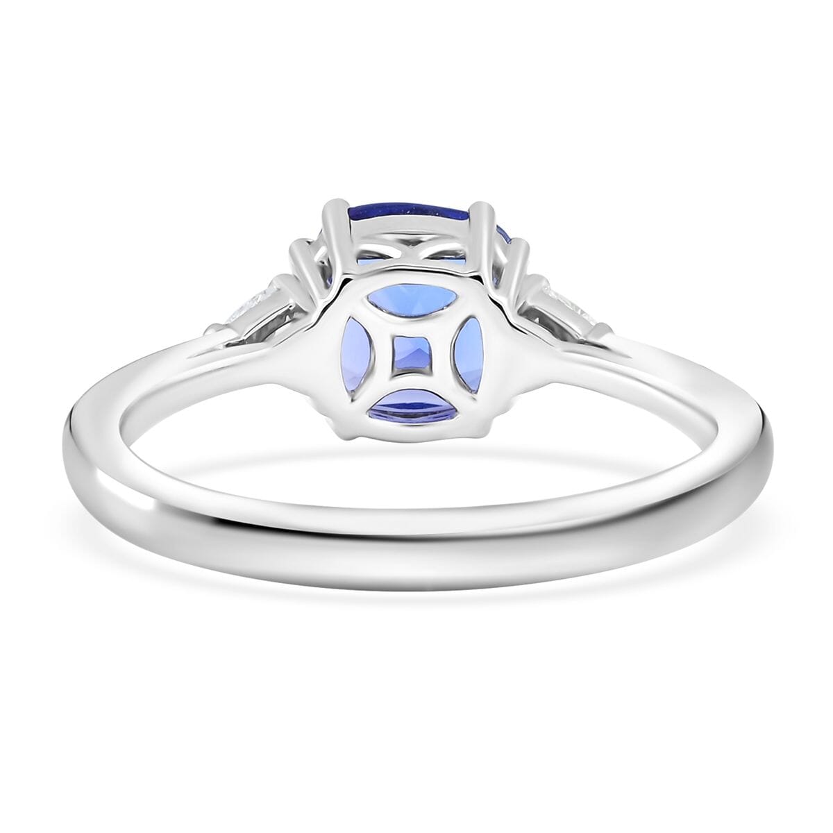Certified & Appraised Rhapsody AAAA Tanzanite and E-F VS Diamond 2.60 ctw Ring in 950 Platinum (Size 9.0) 5.60 Grams image number 4