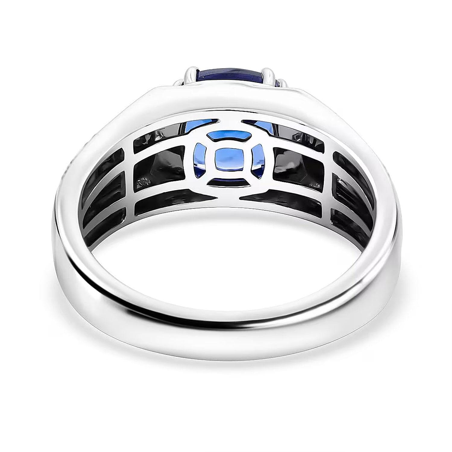 Certified & Appraised Rhapsody AAAA Tanzanite and E-F VS Diamond 3.25 ctw Ring in 950 Platinum (Size 10.0) 11.90 Grams