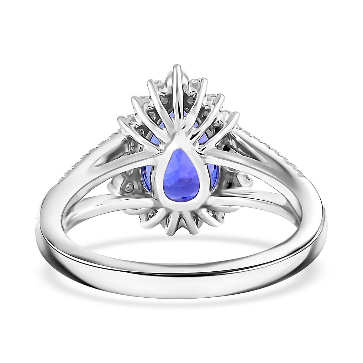  Rhapsody AAAA Tanzanite and E-F VS Diamond 2.70 ctw Ring in 950 Platinum (Size 7.5) 6.75 Grams image number 4