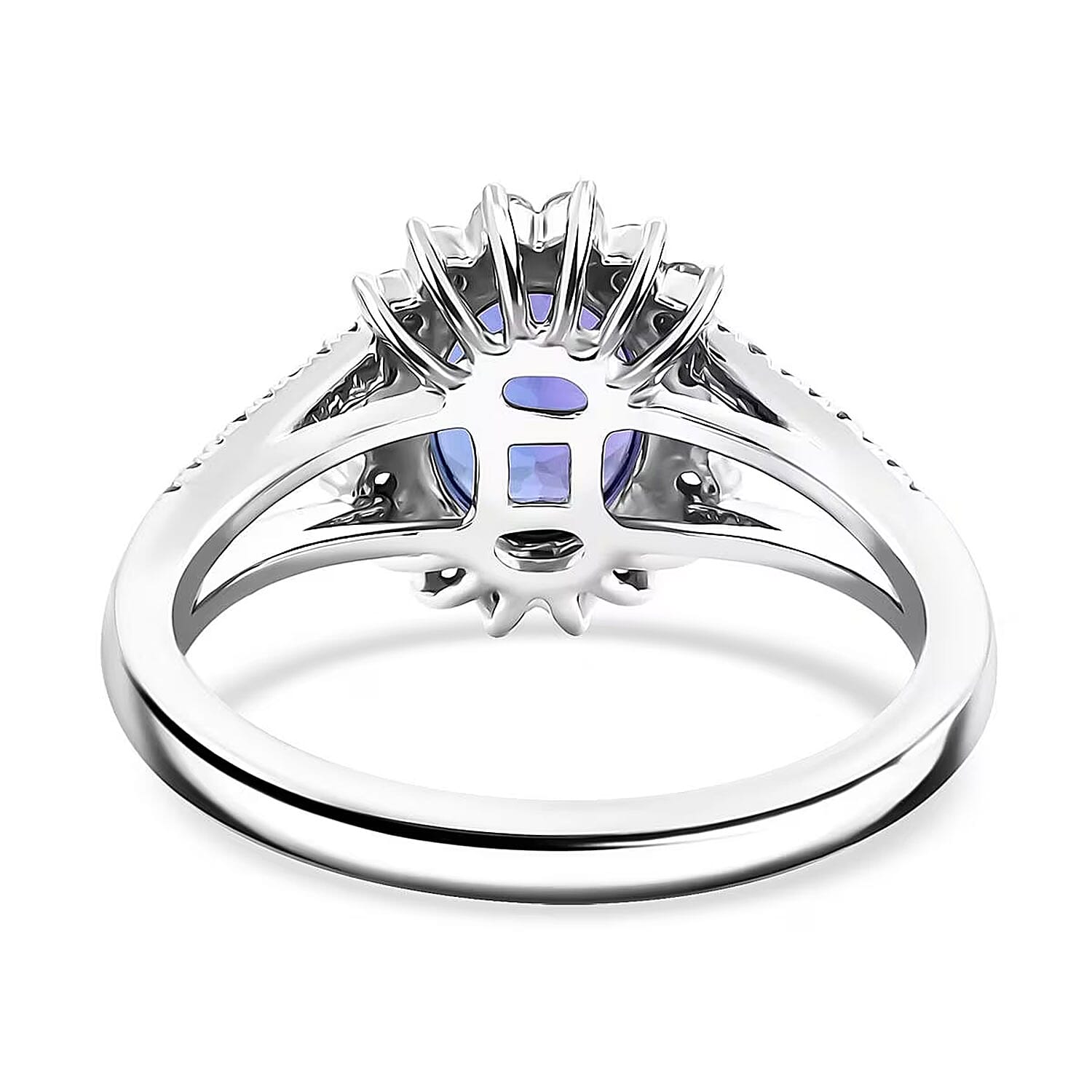 Certified & Appraised Rhapsody AAAA Tanzanite and E-F VS Diamond 2.70 ctw Ring in 950 Platinum (Size 10.0) 6.60 Grams