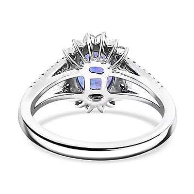 Certified & Appraised Rhapsody AAAA Tanzanite and E-F VS Diamond 2.70 ctw Ring in 950 Platinum (Size 10.0) 6.60 Grams