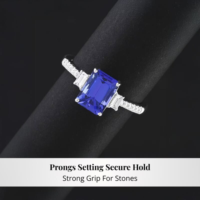 Certified & Appraised Rhapsody AAAA Tanzanite and E-F VS Diamond 2.05 ctw Ring in 950 Platinum (Size 5.5) 5.15 Grams