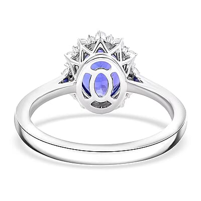 Certified & Appraised Rhapsody AAAA Tanzanite and E-F VS Diamond 2.25 ctw Ring in 950 Platinum (Size 10.0) 6.20 Grams