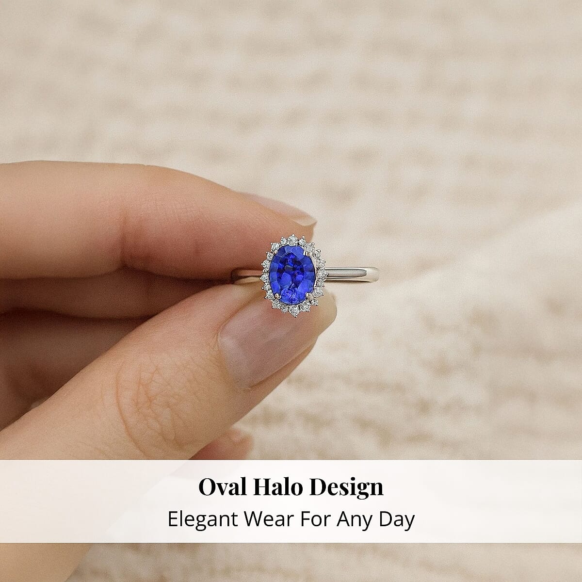 Certified & Appraised Rhapsody 950 Platinum AAAA Tanzanite, Diamond (E-F, VS) (0.21 cts) Ring (Size 7.5) (6.20 g) 2.25 ctw image number 4