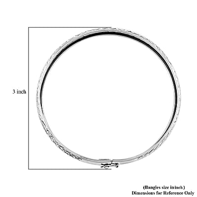 Bangle Bracelet in Sterling Silver (7.75 In) 5.40 Grams