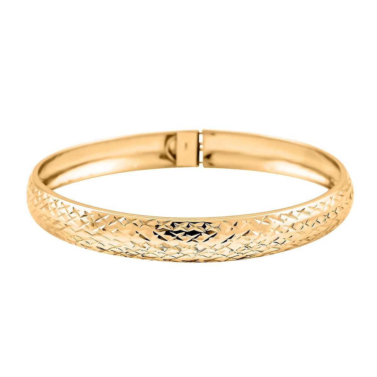 Bangle Bracelet in 14K Yellow Gold Over Sterling Silver (7.75 In) 5.40 Grams image number 0