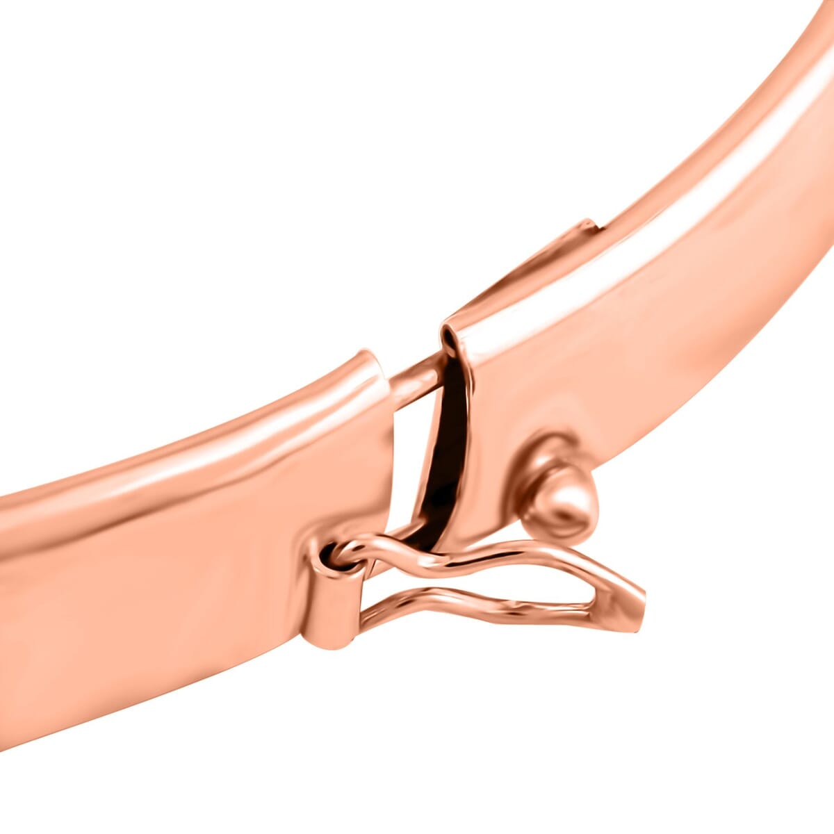 Bangle Bracelet in 14K Rose Gold Over Sterling Silver (7.75 In) 5.40 Grams image number 3