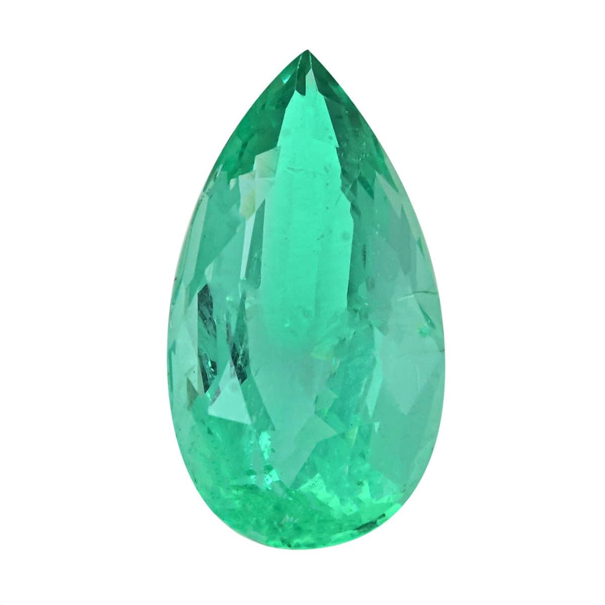 AAAA Boyaca Colombian Emerald (Pear Free Size) 6.39 ctw image number 0