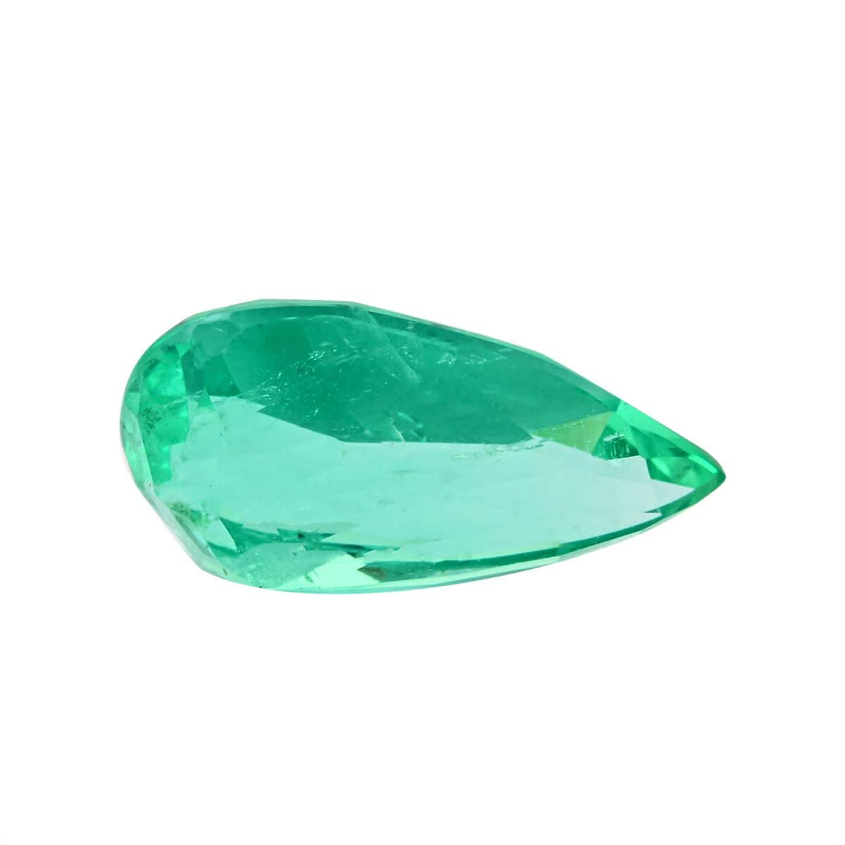 AAAA Boyaca Colombian Emerald (Pear Free Size) 6.39 ctw image number 2