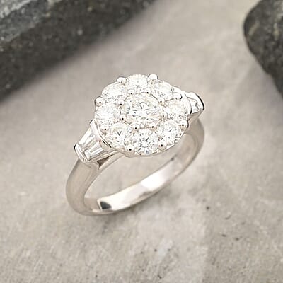  Modani Diamond VVS,EF 2.04 ctw Ring in 950 Platinum (Size 10.0) 10.19 Grams