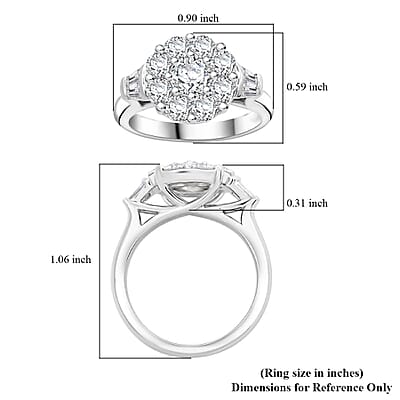  Modani Diamond VVS,EF 2.04 ctw Ring in 950 Platinum (Size 10.0) 10.19 Grams