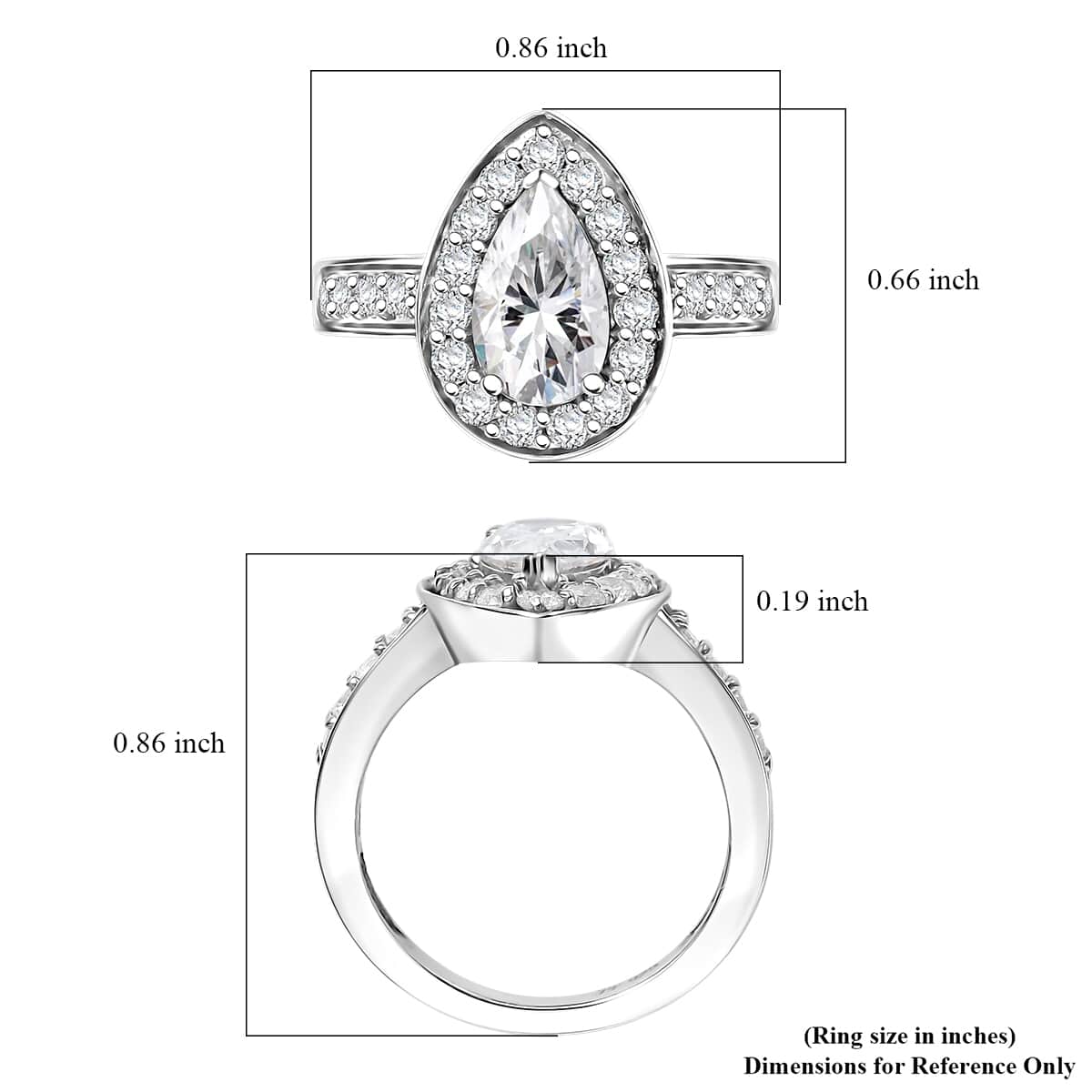 J Francis Embellished with Zirconia by Swarovski 3.70 ctw Celestial Halo Ring in Rhodium Over Sterling Silver (Size 10.0) image number 6