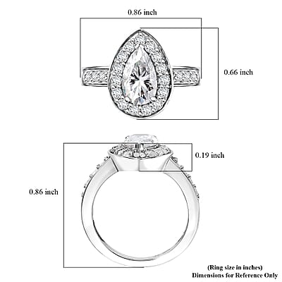 J Francis Embellished with Zirconia by Swarovski 3.70 ctw Celestial Halo Ring in Rhodium Over Sterling Silver (Size 11.0)