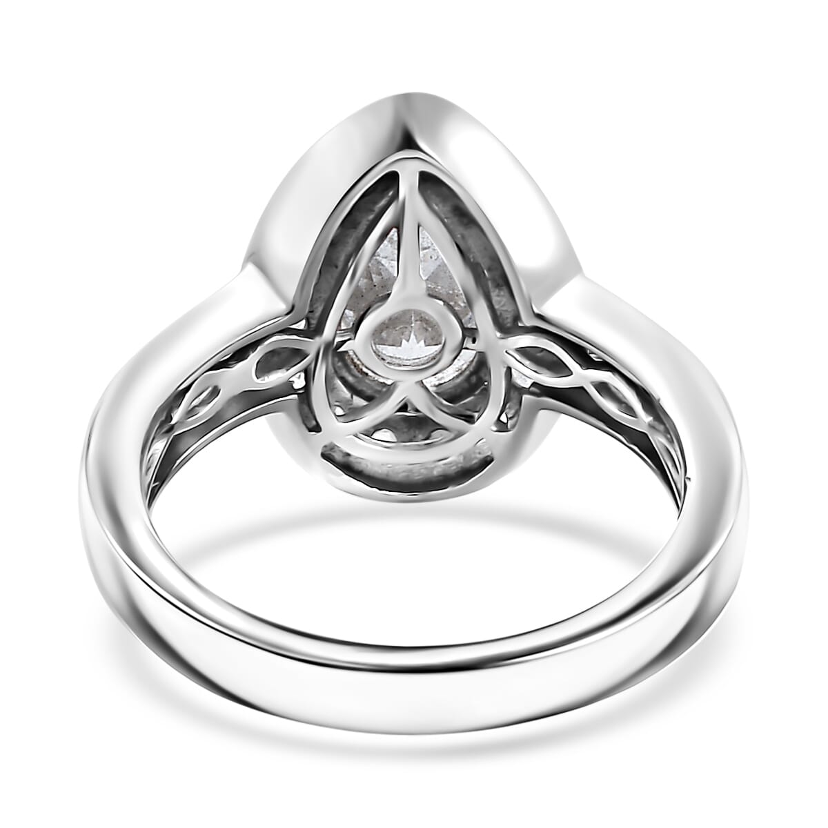J Francis Embellished with Zirconia by Swarovski 3.70 ctw Celestial Halo Ring in Rhodium Over Sterling Silver (Size 6.0) image number 5