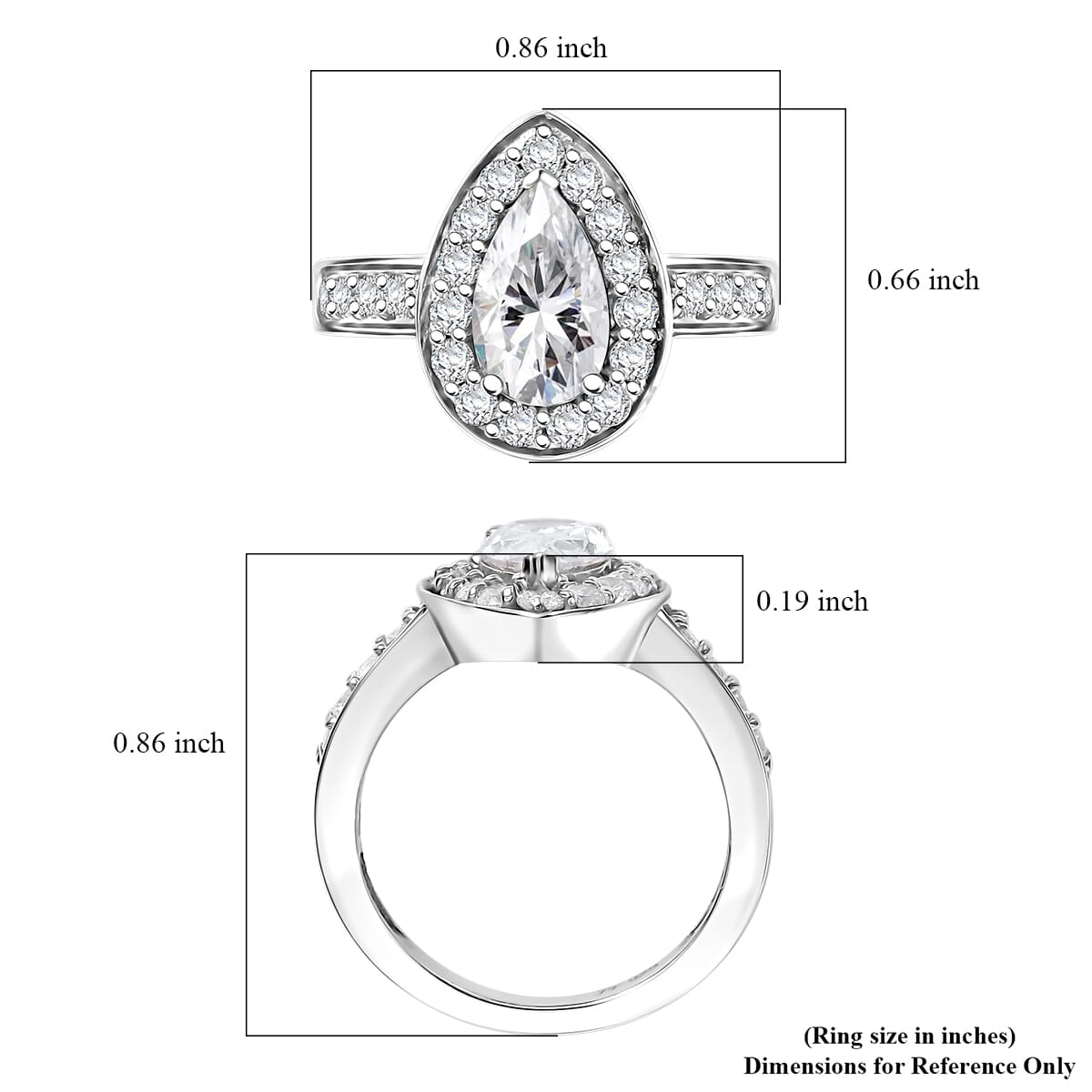 J Francis Embellished with Zirconia by Swarovski 3.70 ctw Celestial Halo Ring in Rhodium Over Sterling Silver (Size 6.0) image number 6