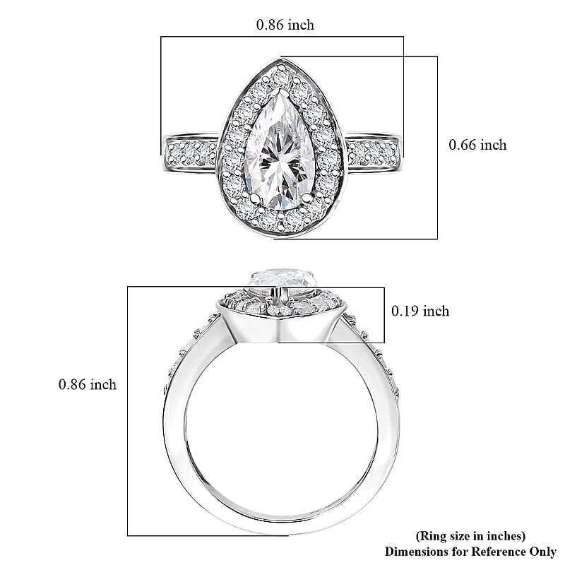 J Francis Embellished with Zirconia by Swarovski 3.70 ctw Celestial Halo Ring in Rhodium Over Sterling Silver (Size 7.0)