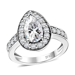 J Francis Embellished with Zirconia by Swarovski 3.70 ctw Celestial Halo Ring in Rhodium Over Sterling Silver (Size 8.0)