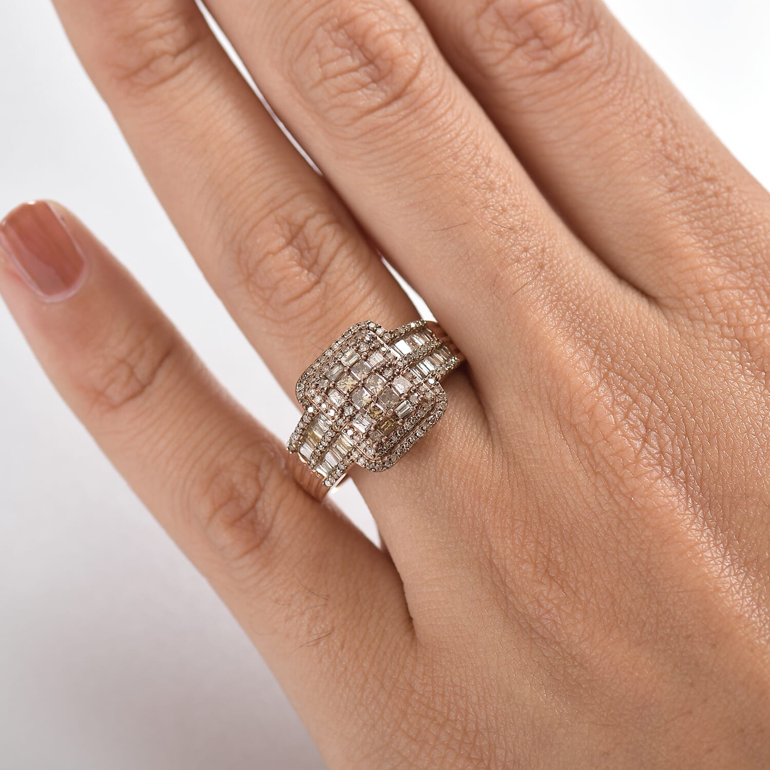 Buy D'Joy Natural Champagne Diamond 1.00 ctw Ring in 18K Buy D'Joy Natural Champagne Diamond 1.00 ctw Ring in 18K