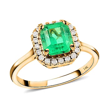 5 / Colombian Emerald / 14K Gold - Product card gallery slide 1 (10176910262585)