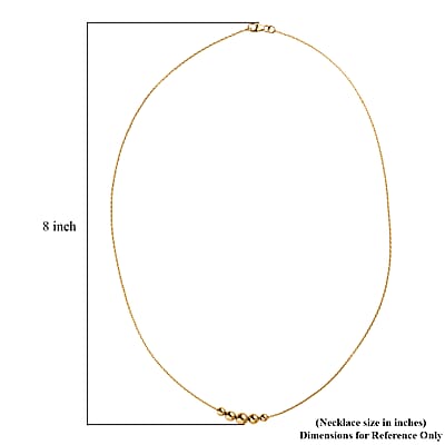 Beaded Necklace in 14K Yellow Gold Over Sterling Silver 2.68 Grams 20 Inches