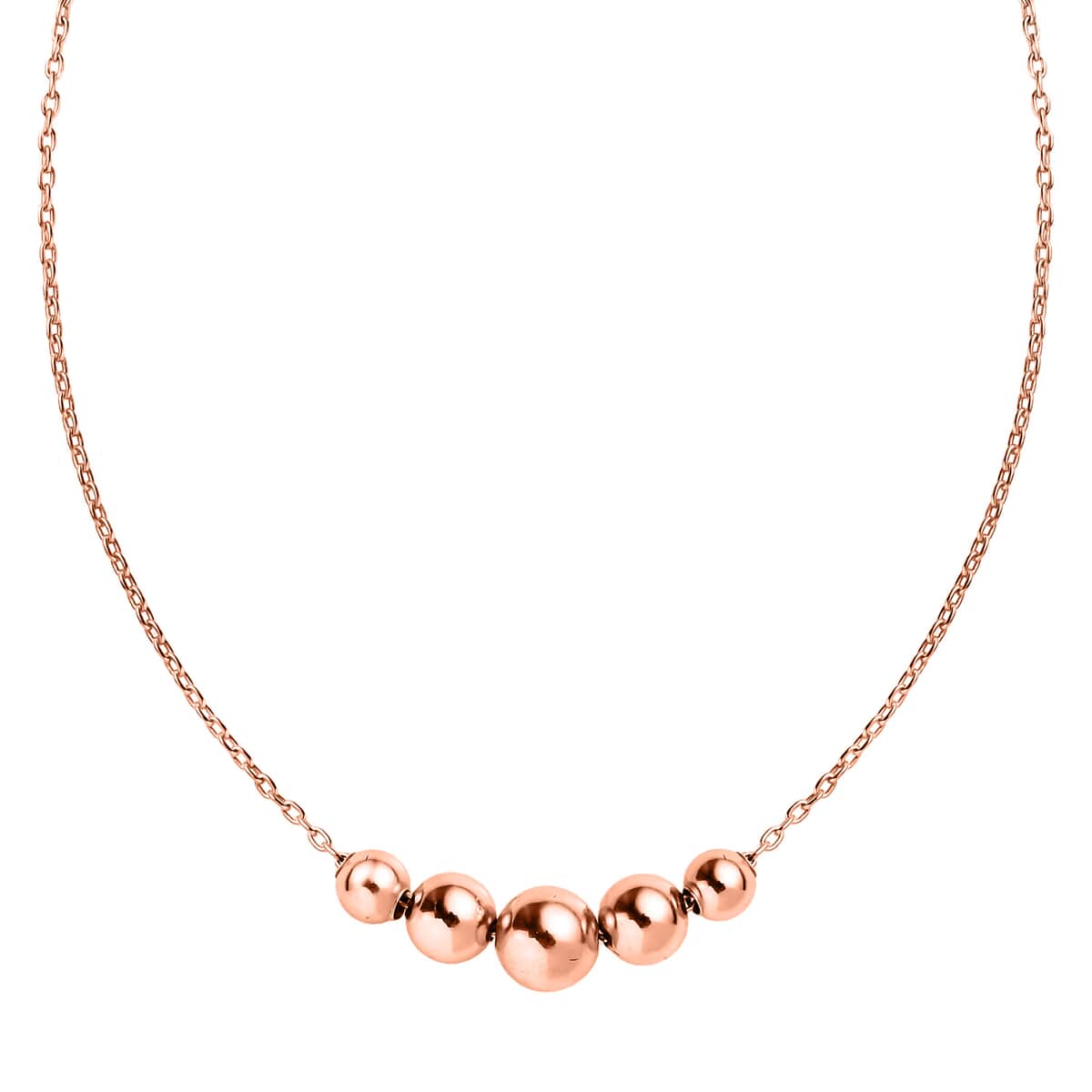 Beaded Necklace in 14K Rose Gold Over Sterling Silver 2.68 Grams 20 Inches image number 0