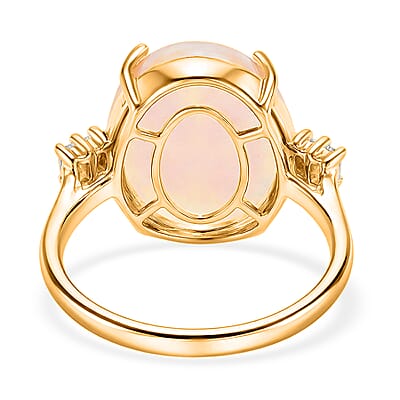 Certified & Appraised Iliana AAA Ethiopian Welo Opal and G-H SI Diamond 7.75 ctw Ring in 18K Yellow Gold (Size 11.0)