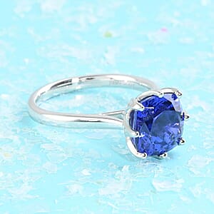 Certified and Appraised Rhapsody AAAA Tanzanite and E-F VS Diamond 3.40 ctw Ring in 950 Platinum (Size 5.0) 6.43 Grams