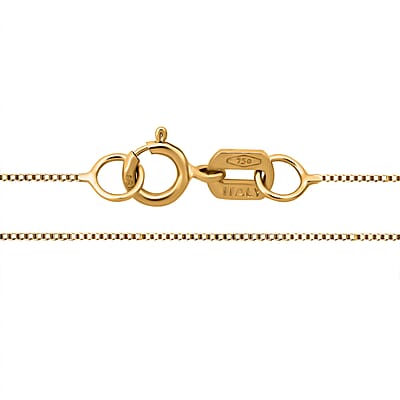 18K Yellow Gold Box Chain 18 Inches 1 Grams