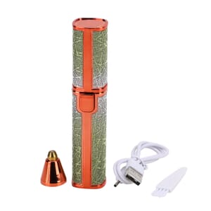 Beautech 2-in-1 Rechargeable Waterproof Lady Shaver with 2 Replaceable Heads and LED Light - Silver Green