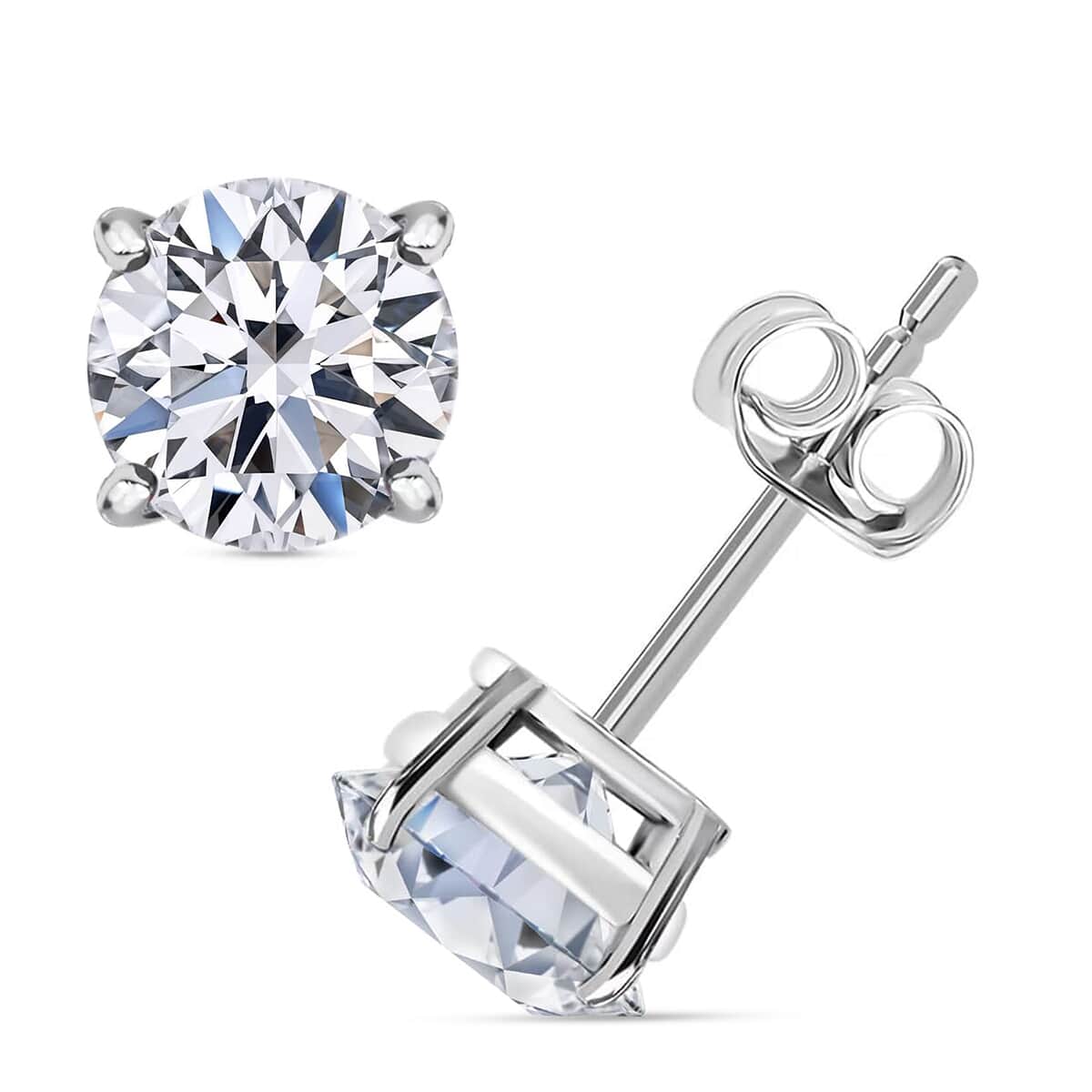 Luxuriant Lab Grown Diamond 0.50 ctw Stud Earrings in Platinum Over Sterling Silver image number 0