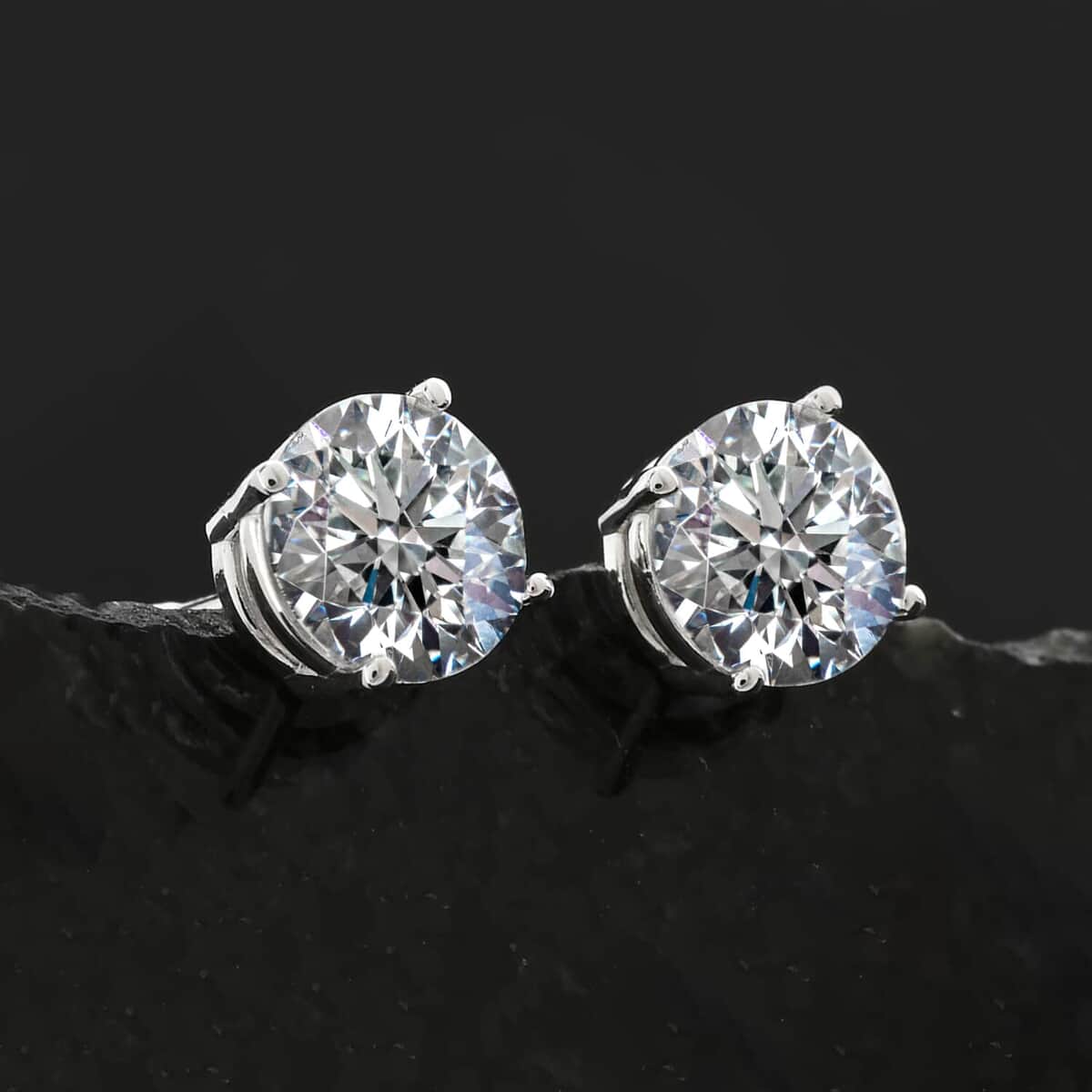 Luxuriant Lab Grown Diamond 0.50 ctw Stud Earrings in Platinum Over Sterling Silver image number 1