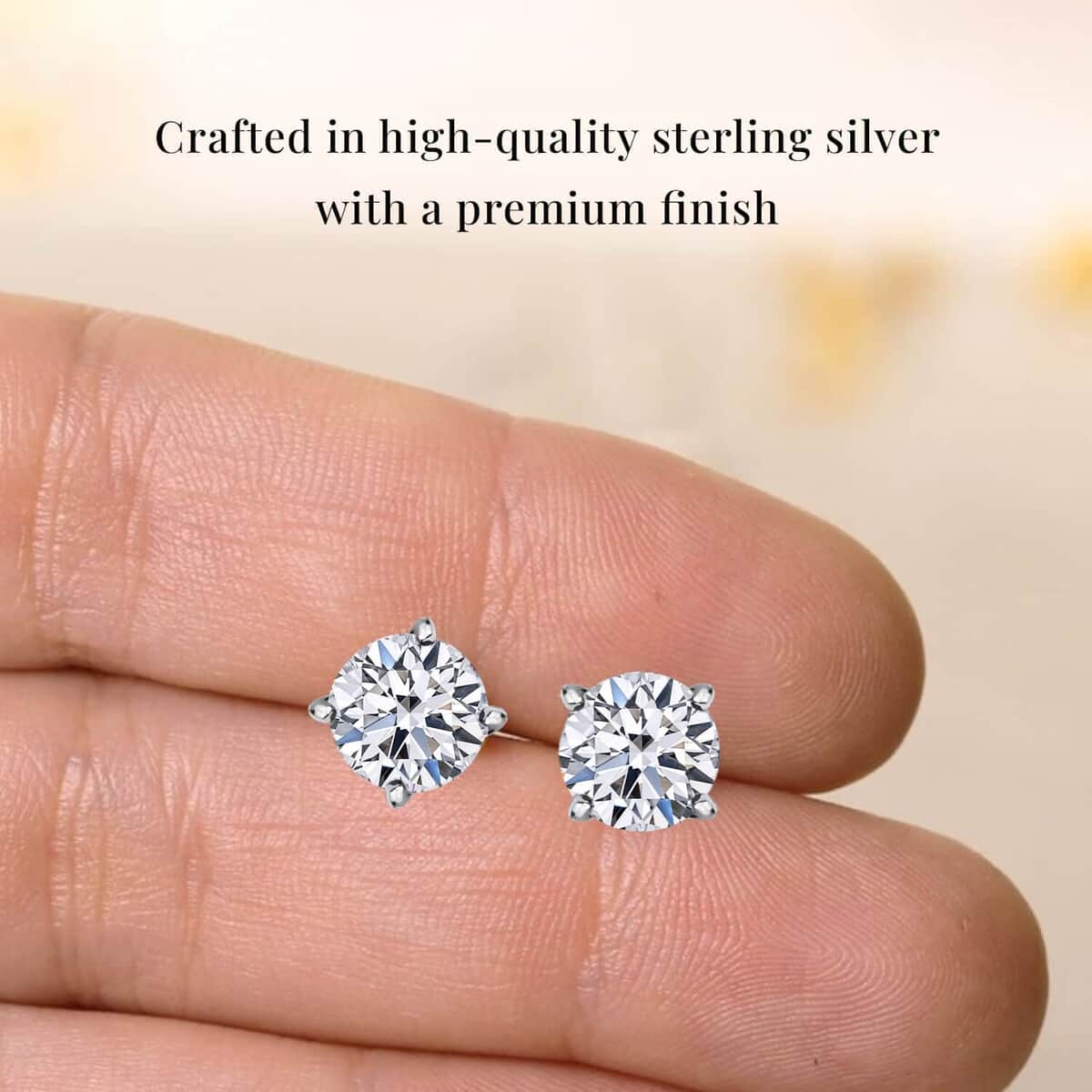 Luxuriant Lab Grown Diamond 0.50 ctw Stud Earrings in Platinum Over Sterling Silver image number 6