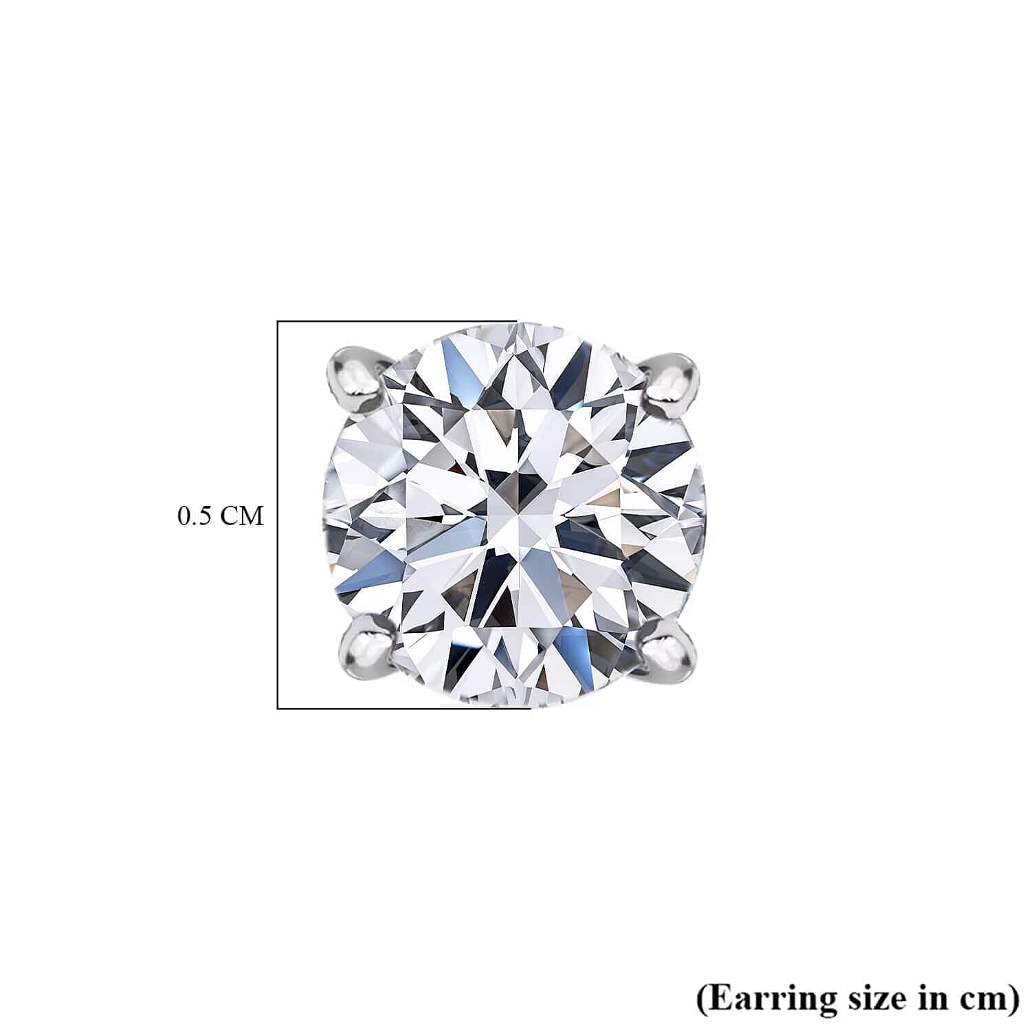 Luxuriant Lab Grown Diamond 0.50 ctw Stud Earrings in Platinum Over Sterling Silver