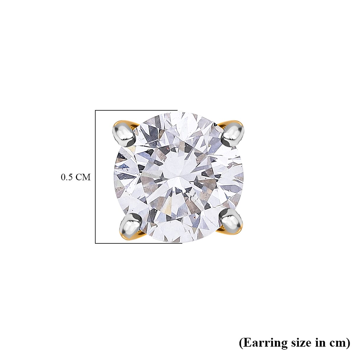 Lab Grown Diamond G SI 1.00 ctw Stud Earrings in Vermeil Yellow Gold Over Sterling Silver
