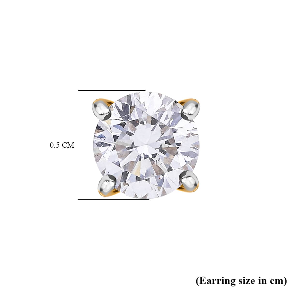 Lab Grown Diamond G SI 1.00 ctw Stud Earrings in Vermeil Yellow Gold Over Sterling Silver image number 5