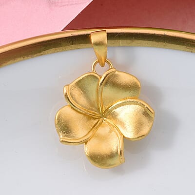 Flower Pendant in 24K Yellow Gold
