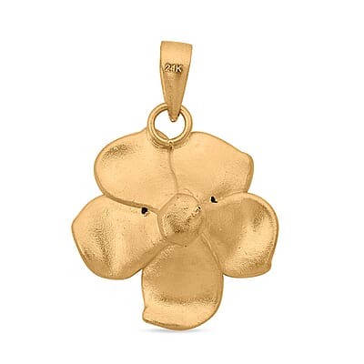 Flower Pendant in 24K Yellow Gold